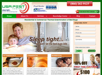 Website design and development for pest control company