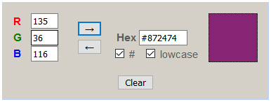 roboform hexadecimal color code generator